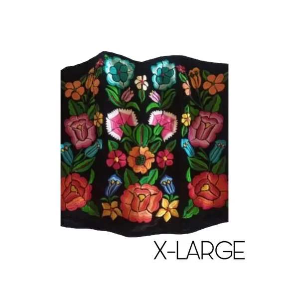 Mexican Embroidered Handmade Corset - Picture 8 of 15